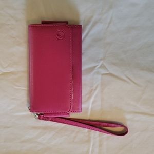 Phone/wallet with wrist strap purse wristlet pockets